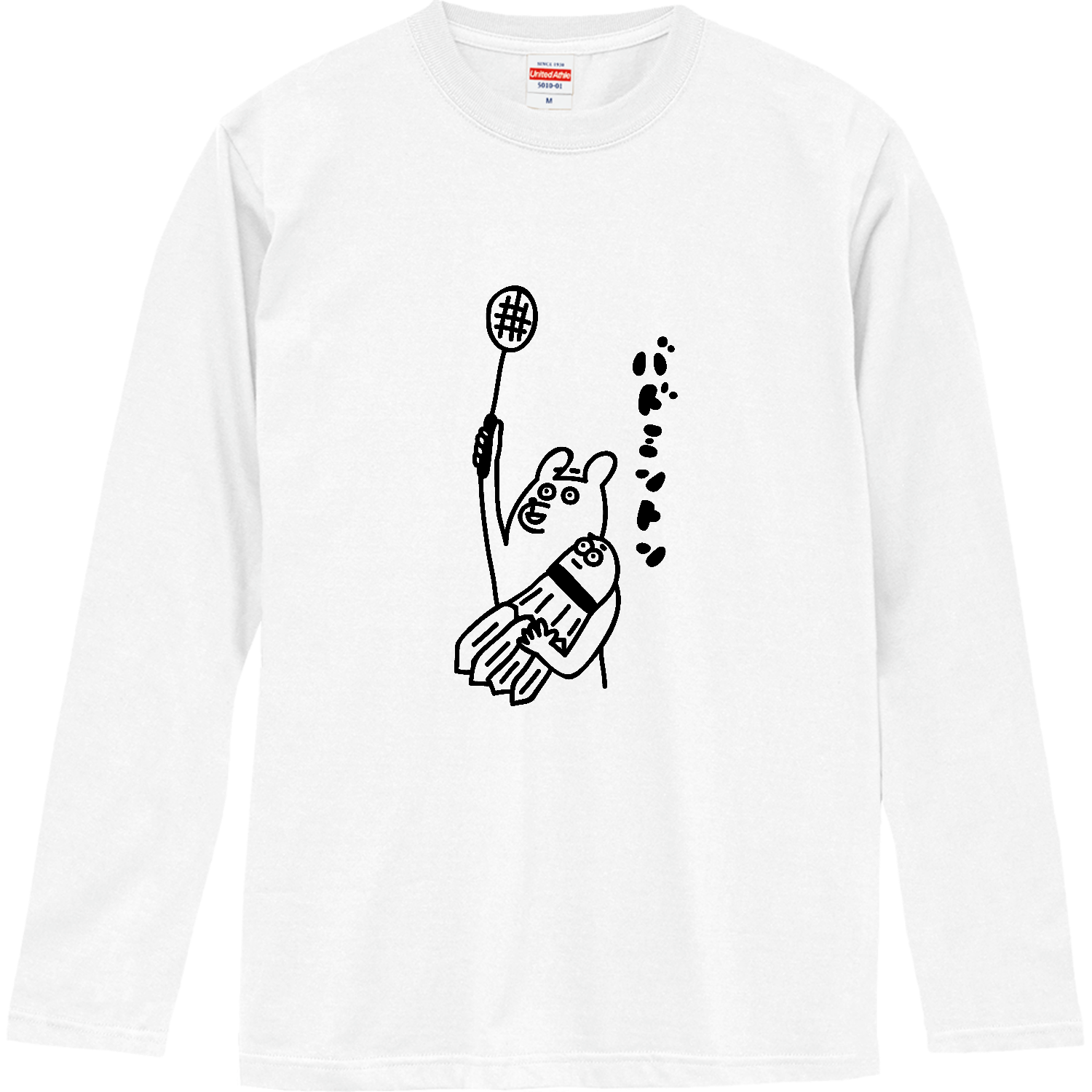バドミントン　少し大きいシャトル ロングスリーブTシャツ