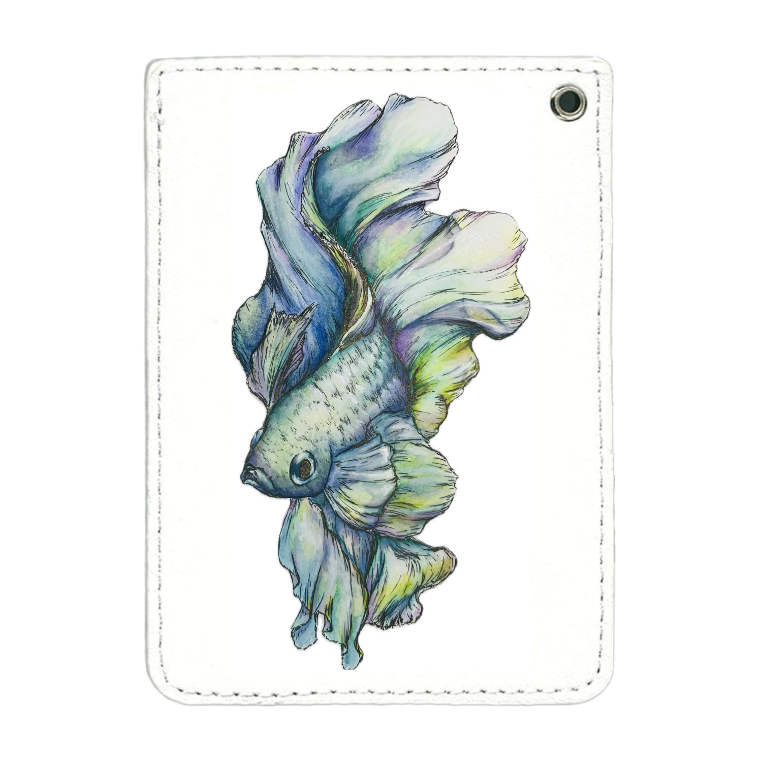 お魚パスケース PUレザーパスケース(チェーン付き)