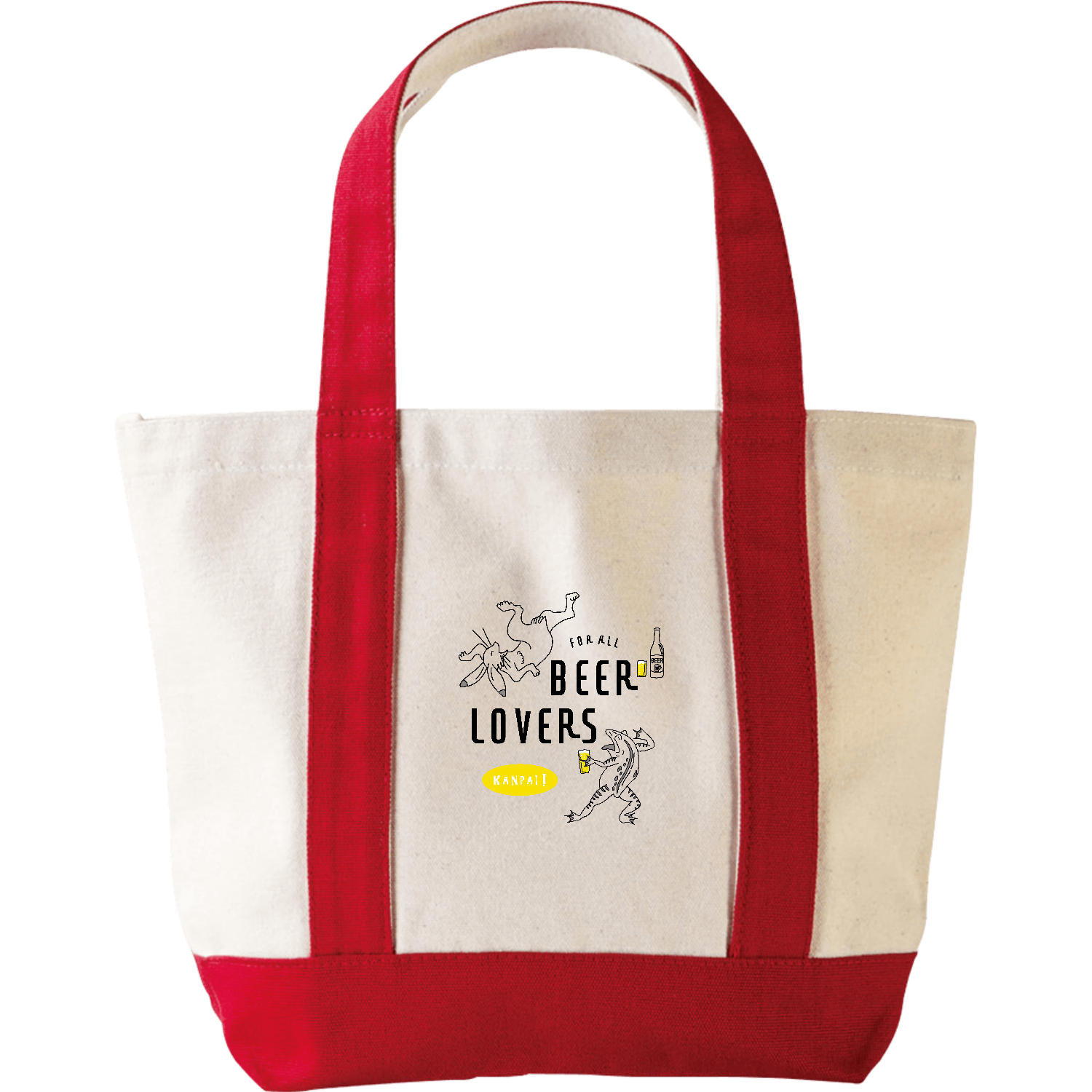 鳥獣戯画×BEER 黒メッセージ | ミニヘビートートバッグ ミニヘビートートバッグ