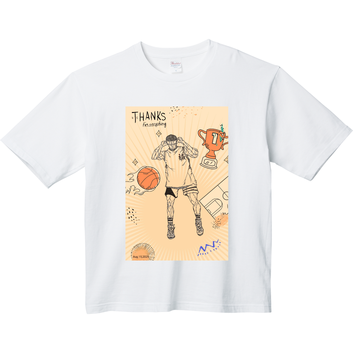 バスケ ヘビーウェイト ビッグシルエットTシャツ