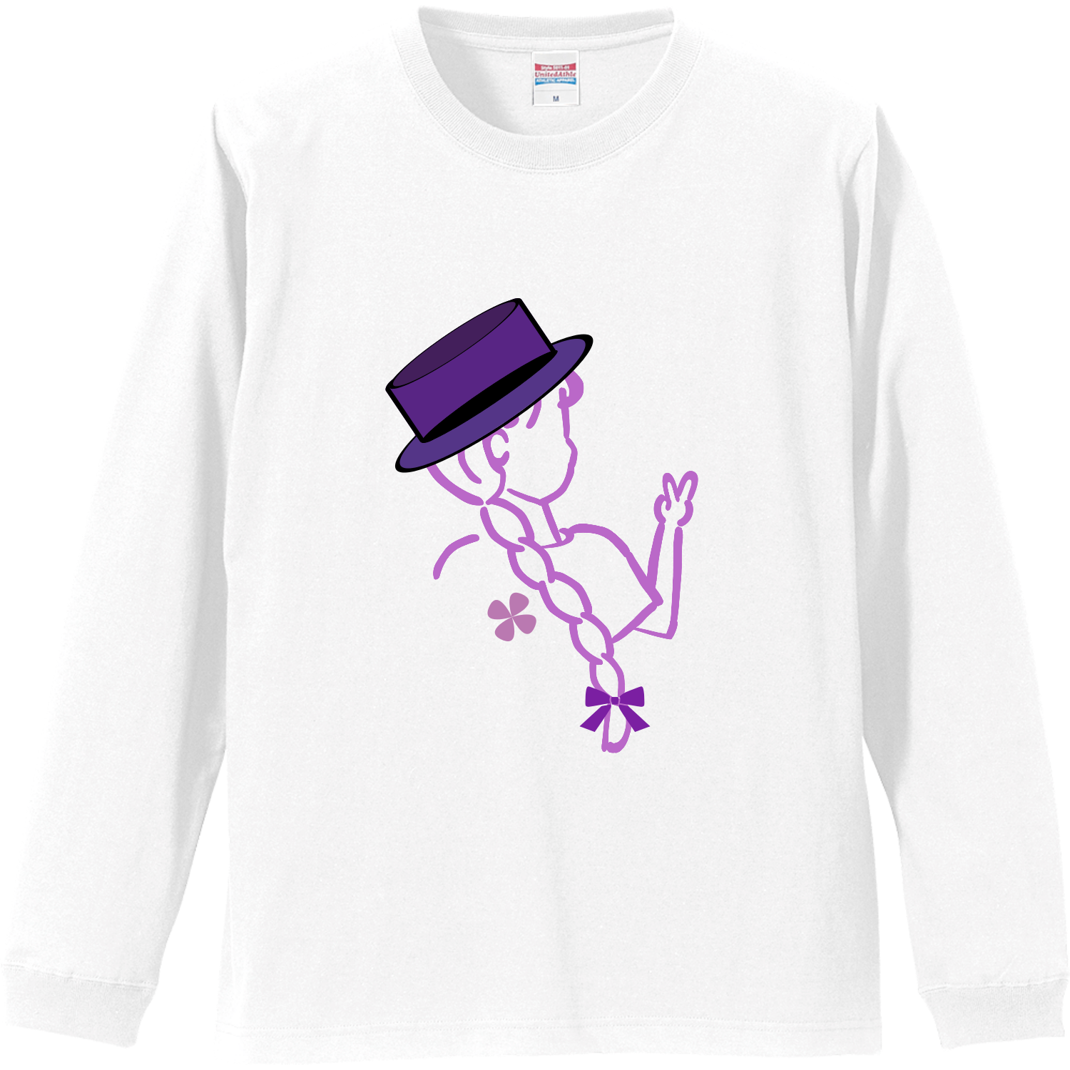 バイオレットガール リブ付 ロングスリーブＴシャツ