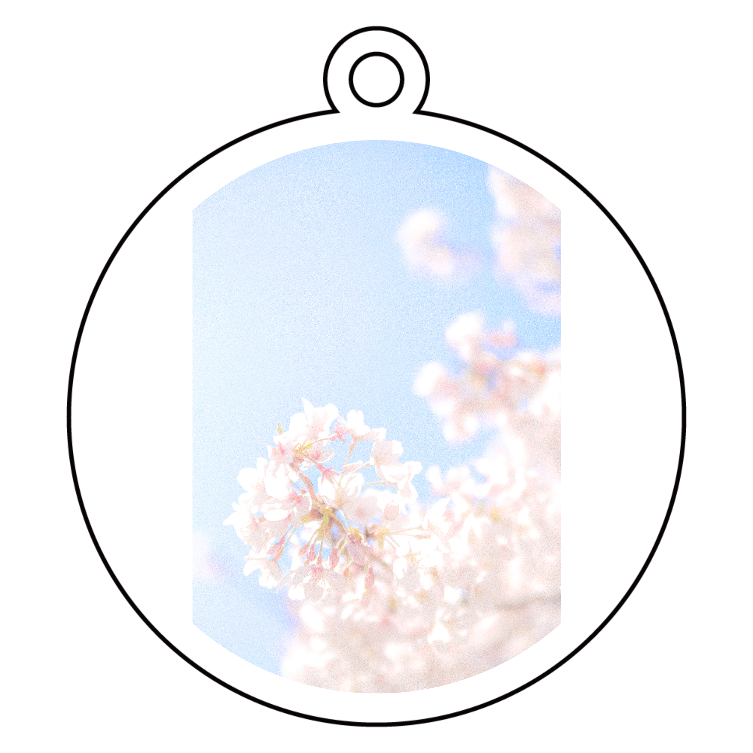 春の風景を手のひらに アクリルキーホルダー　丸型 (6cm)