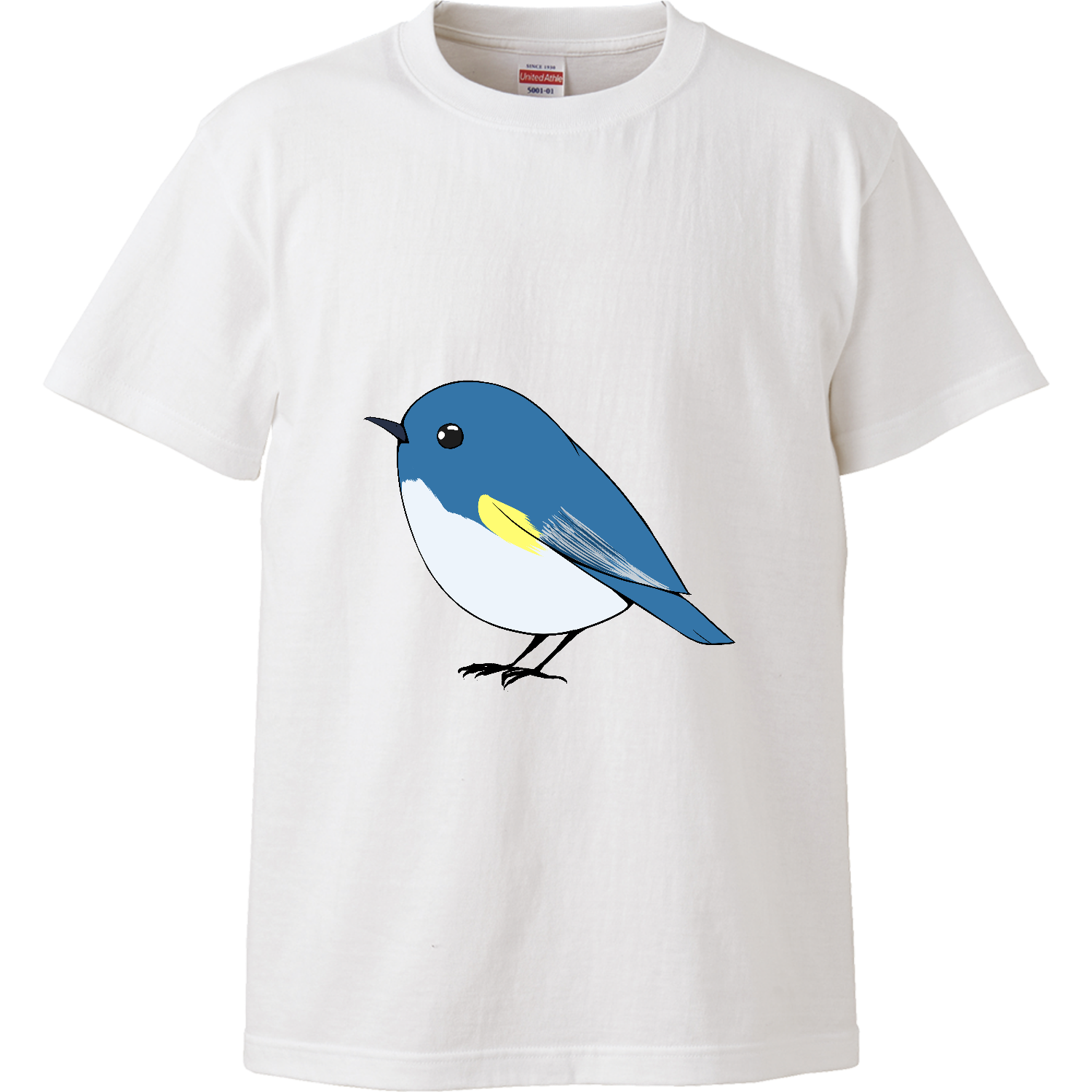 可愛いルリビタキ ハイクオリティーTシャツ