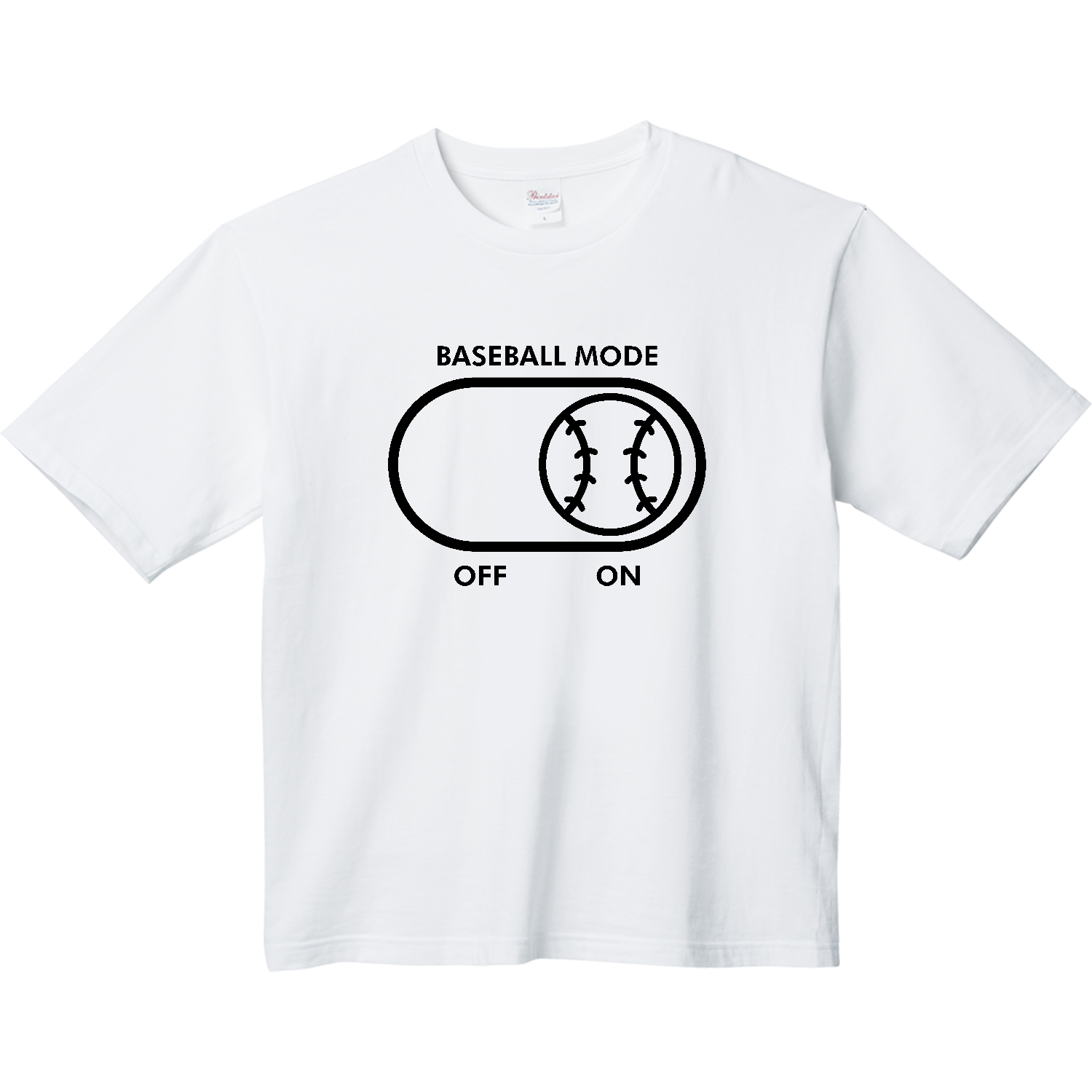 ベースボールモード【野球デザイン】 ヘビーウェイト ビッグシルエットTシャツ