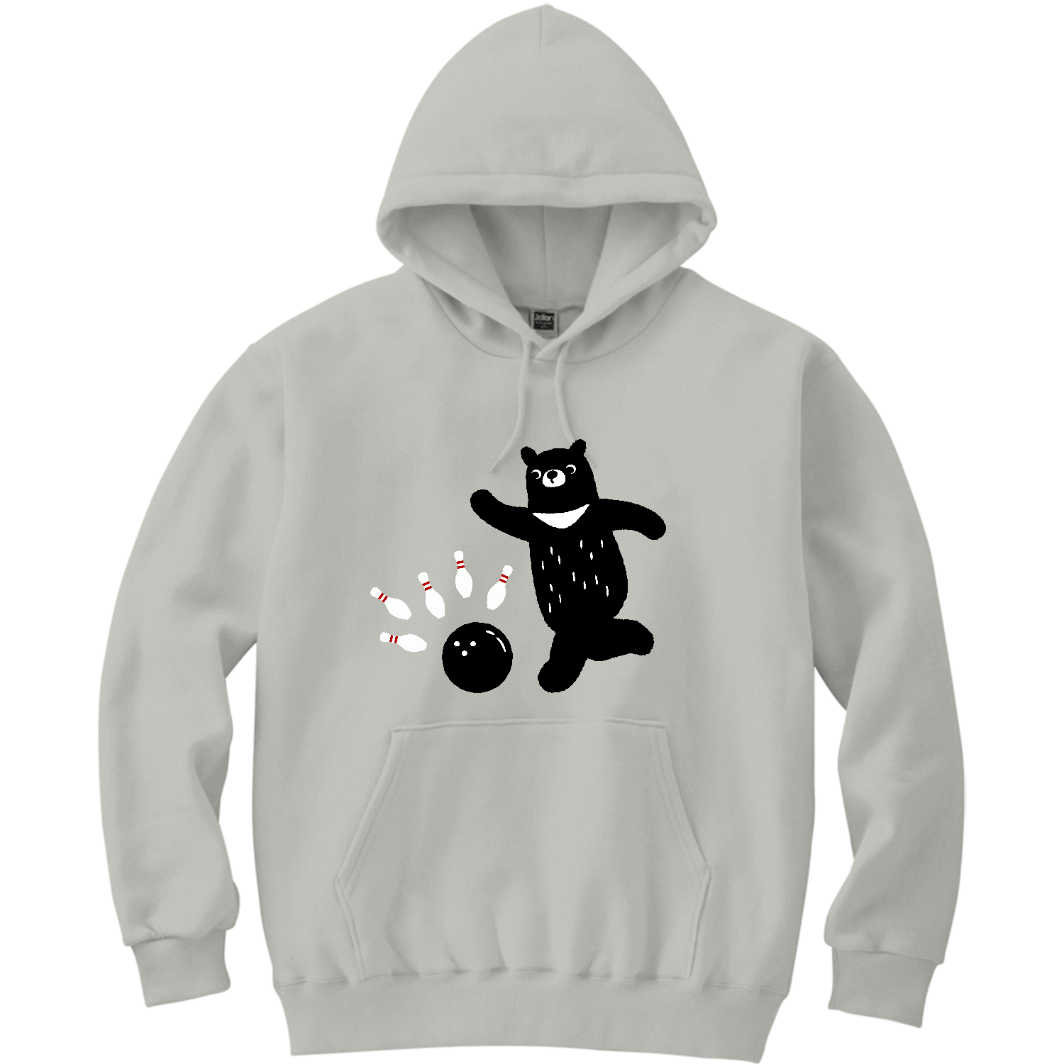 ボウリングくま君 軽量プルパーカー (長袖プリント)