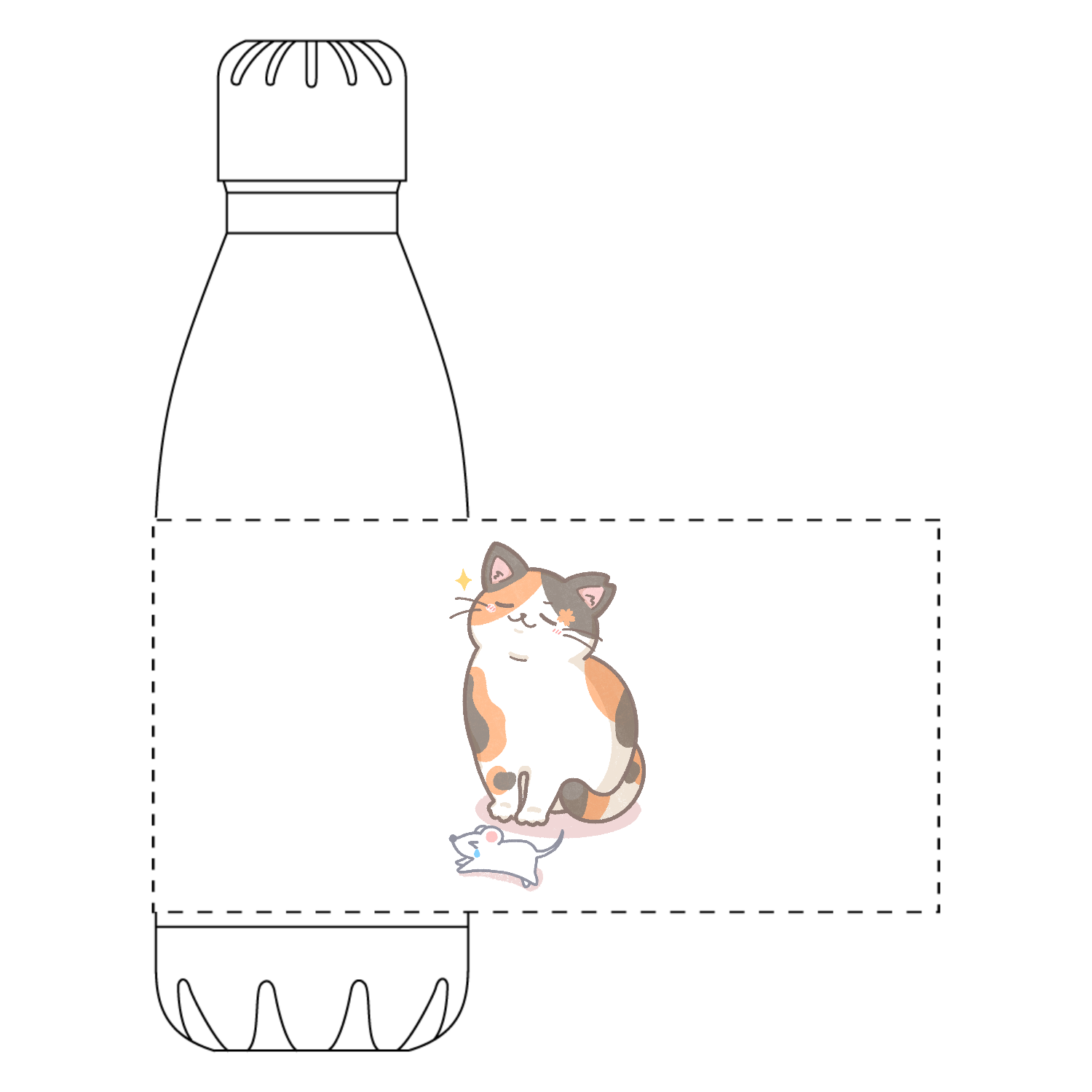 狩するさくらにゃん ロケットサーモボトル (420ml)