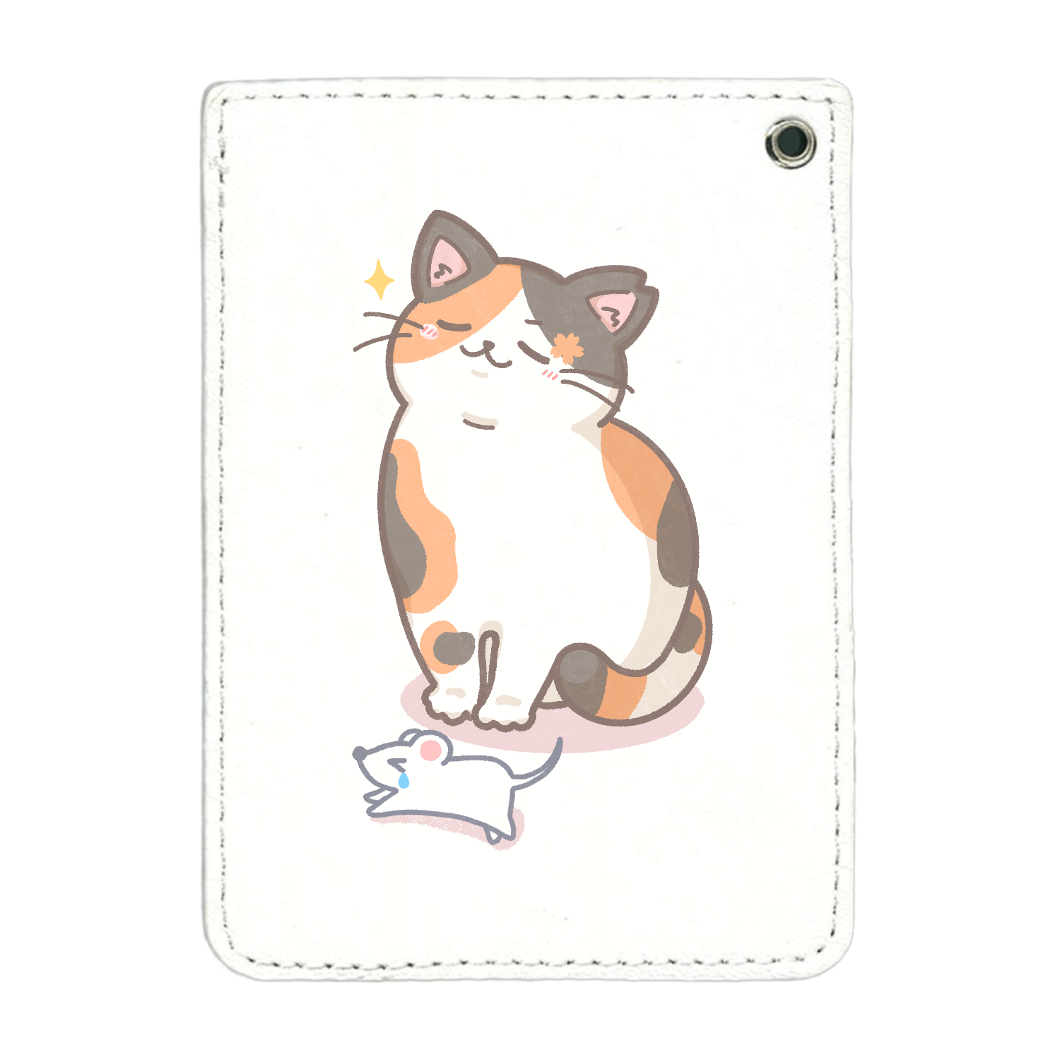 狩するさくらにゃん PUレザーパスケース(チェーン付き)