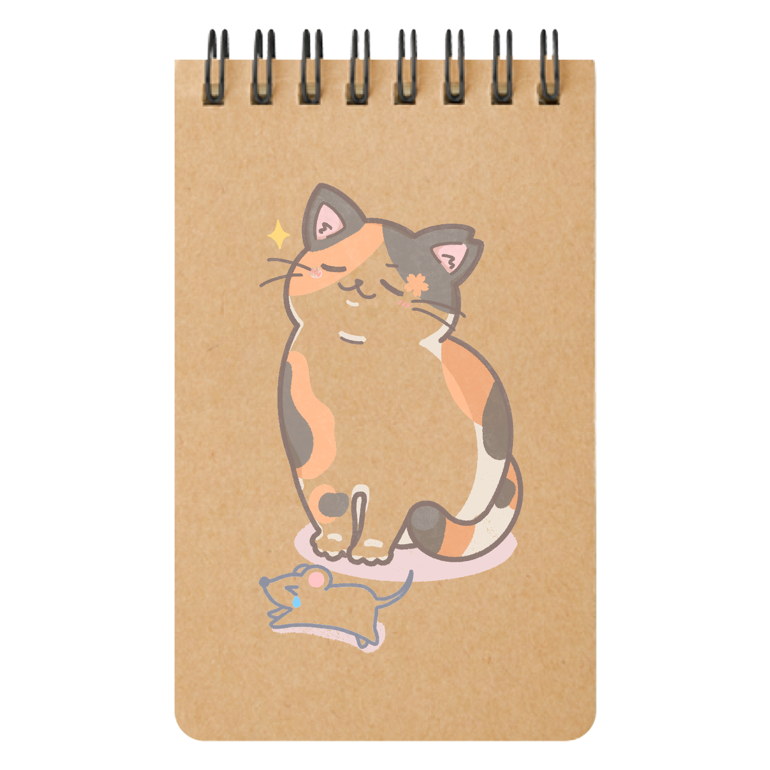 狩するさくらにゃん リサイクルＡ７リングメモ　ナチュラル