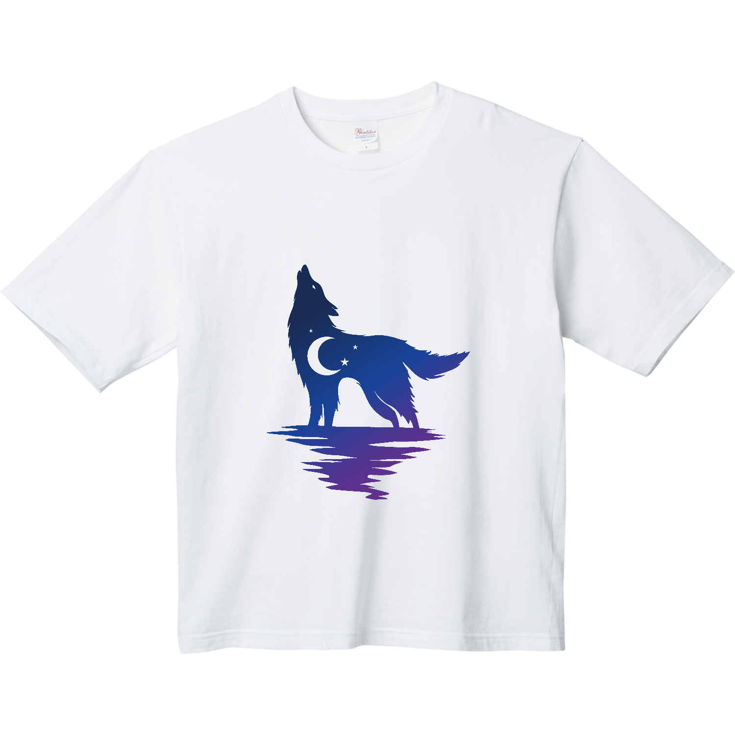 狼の遠吠えと月夜 ヘビーウェイト ビッグシルエットTシャツ