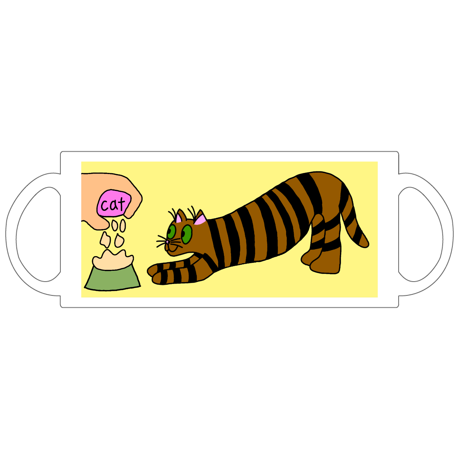 伸び伸び猫のおやつマグカップ 定番マグカップ