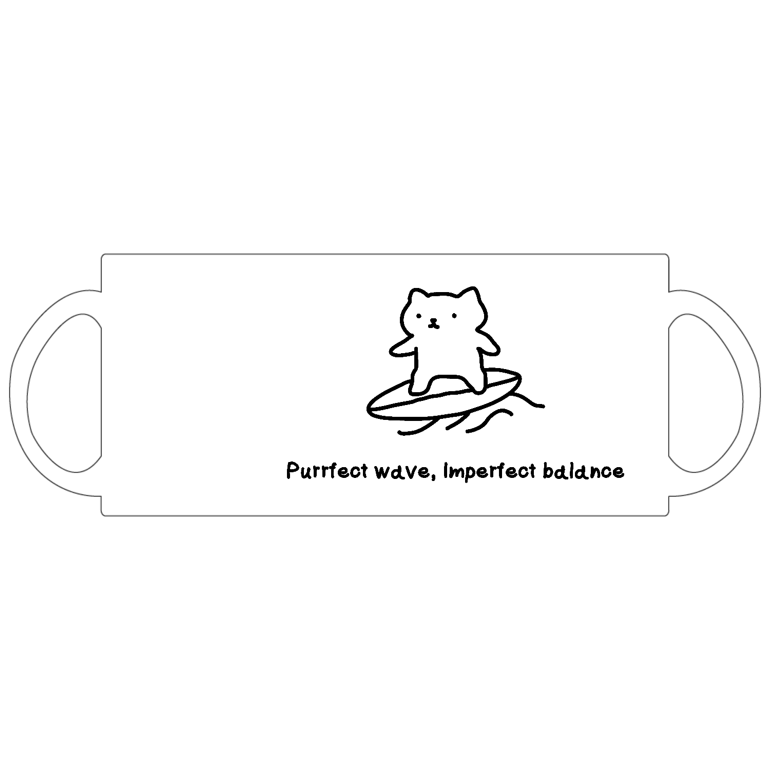 サーフィン猫定番マグカップ1