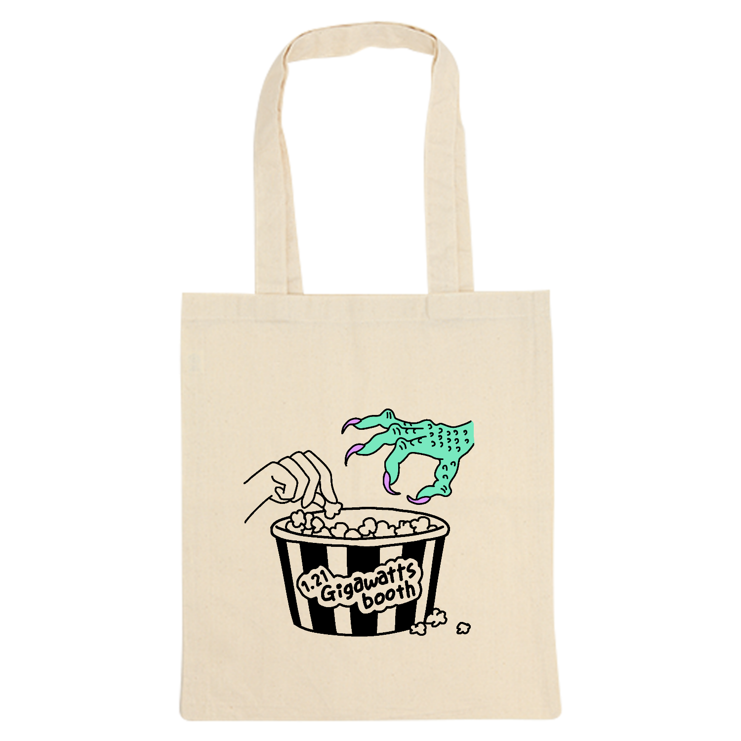 トートバッグ「どっちが狙われているんでしょうね…」 厚手コットンバッグ（M)