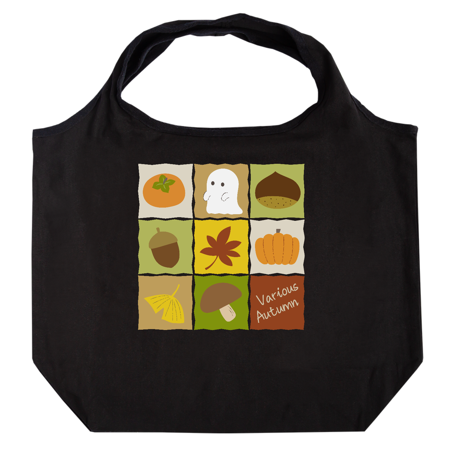 Various Autumn たためるマルシェ【白プリントあり】