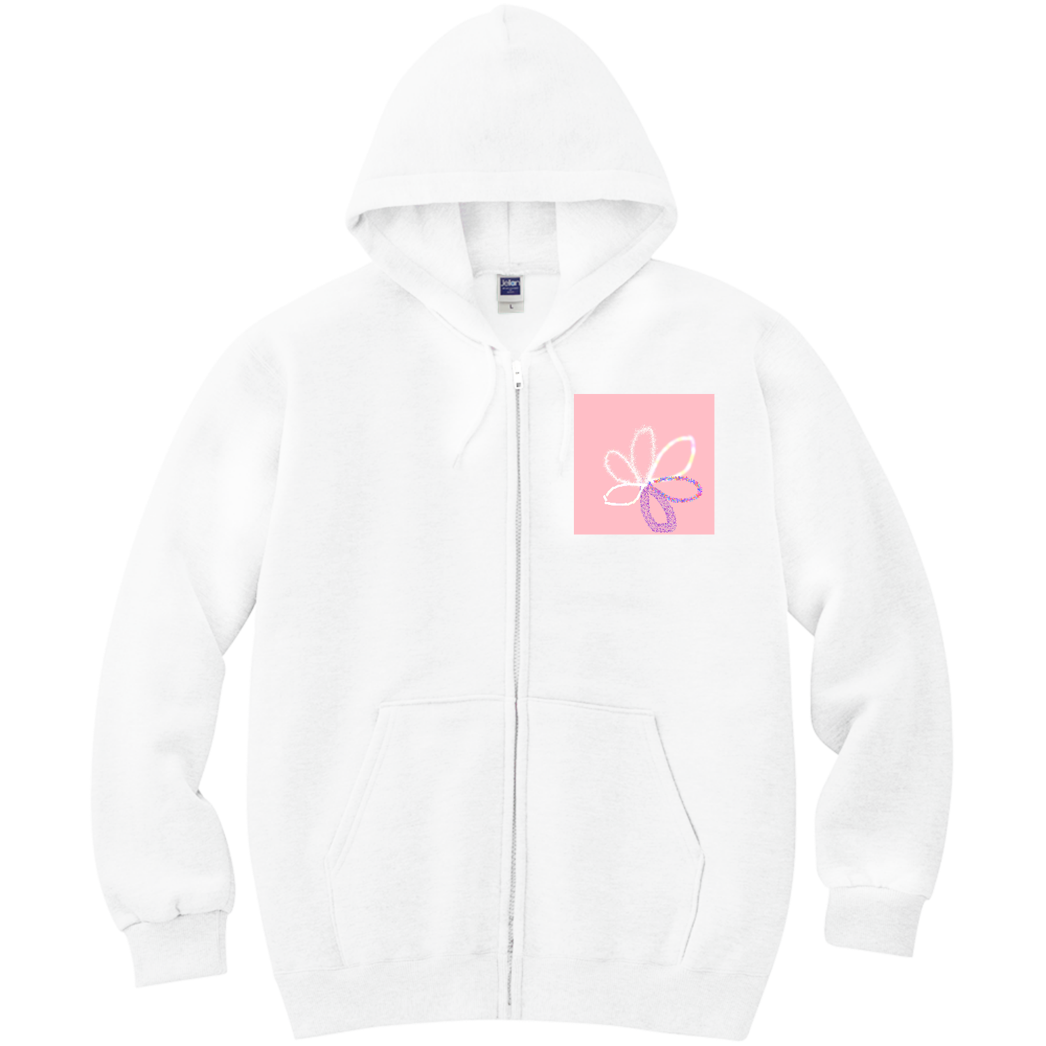 花びらと私 軽量ジップアップパーカー