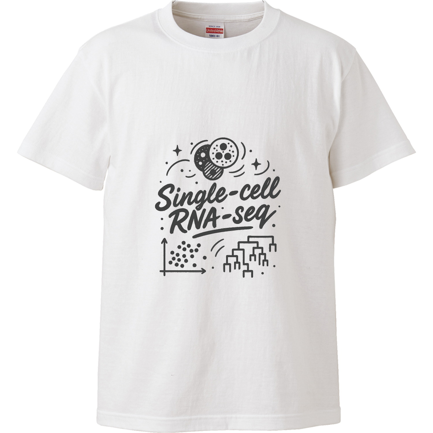 Single-cell RNA-seq Tシャツ ハイクオリティーTシャツ