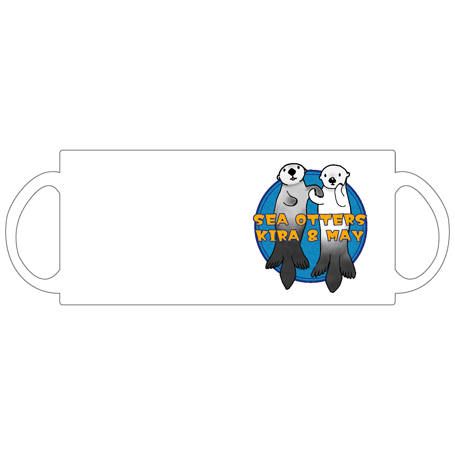 ラッコのキラとメイ定番マグカップ1