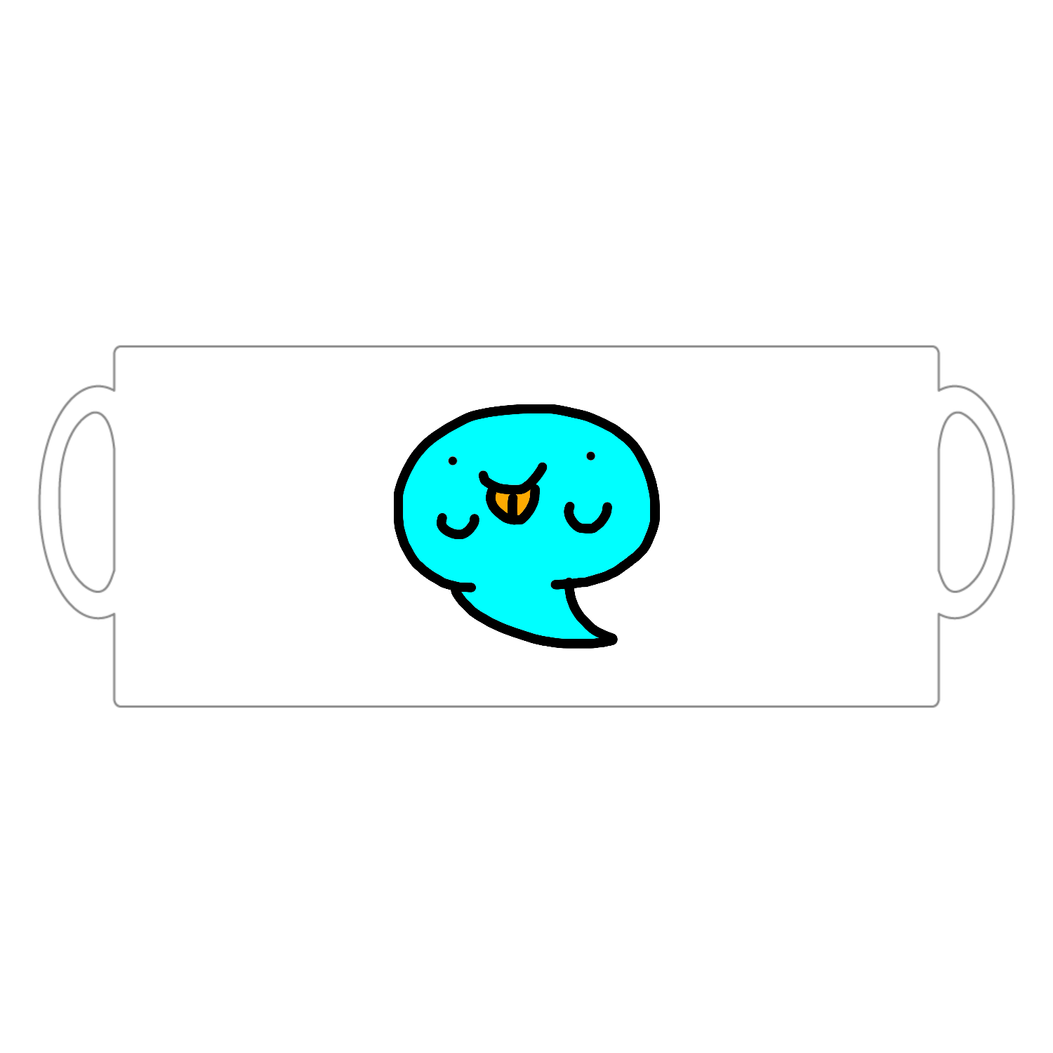 お化けグッズ スーパーホワイトマグカップ