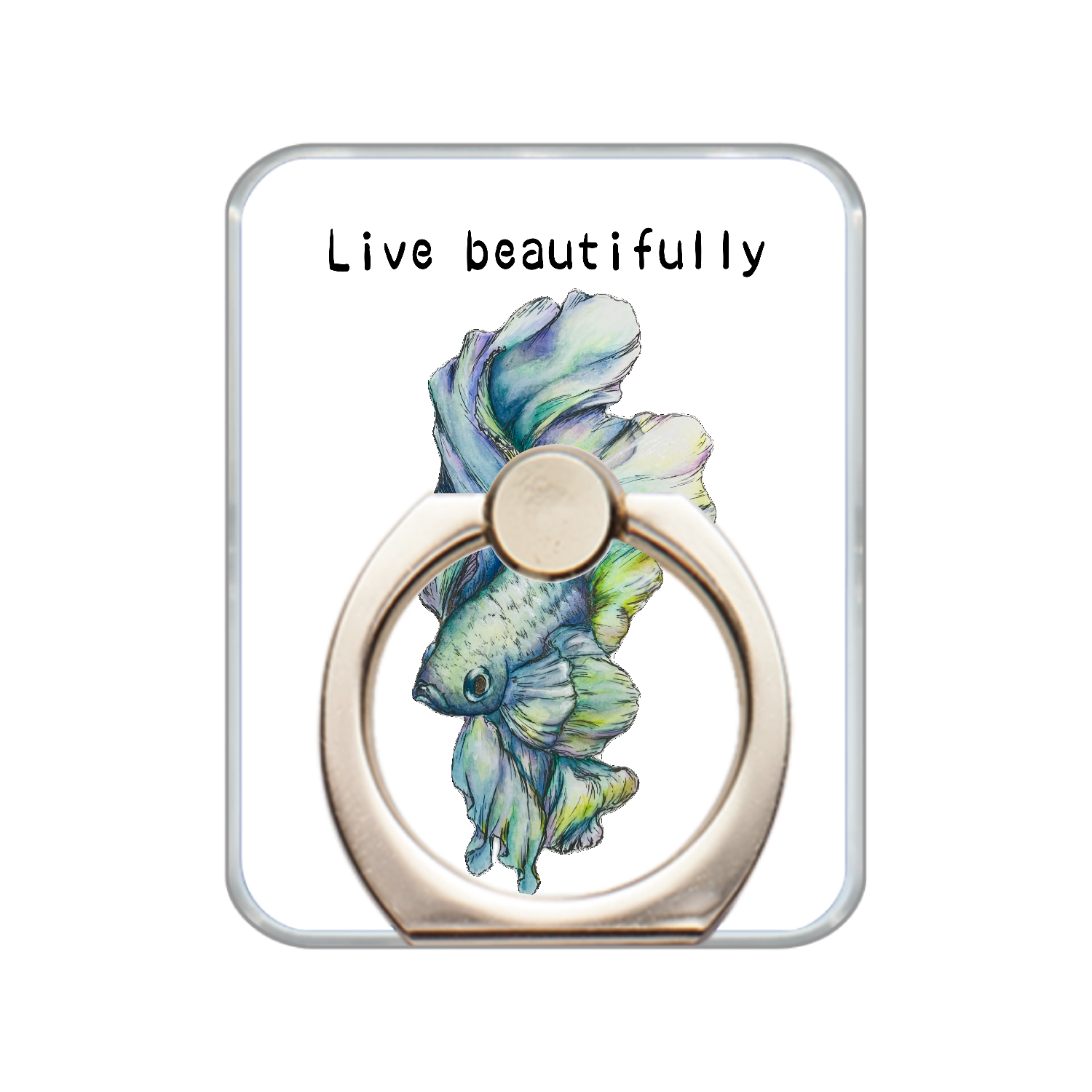 Live beautifully お魚スマホリング スマホリング