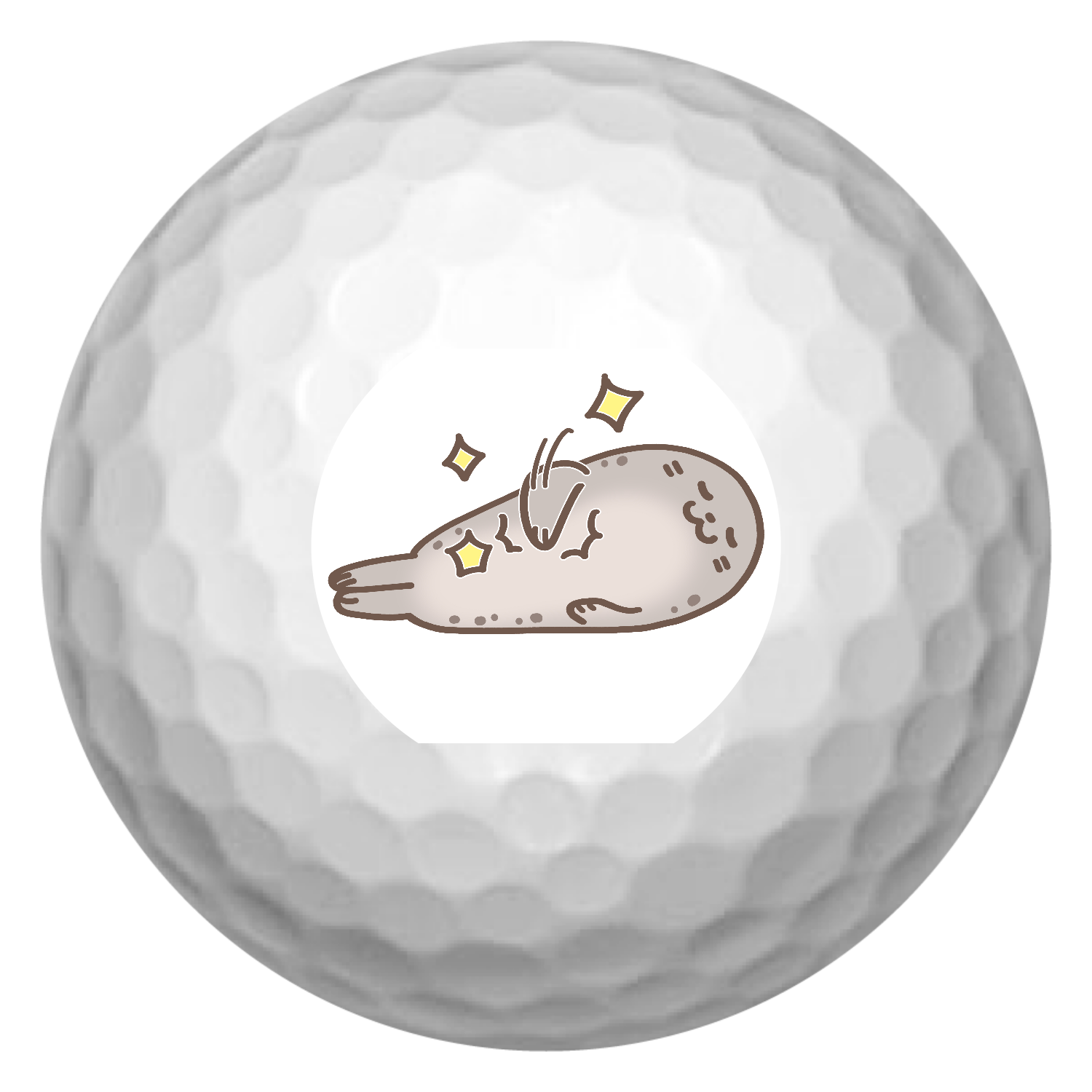 ゴルフボール おなかをぺちぺちするアザラシちゃん ゴルフボール(3個セット)