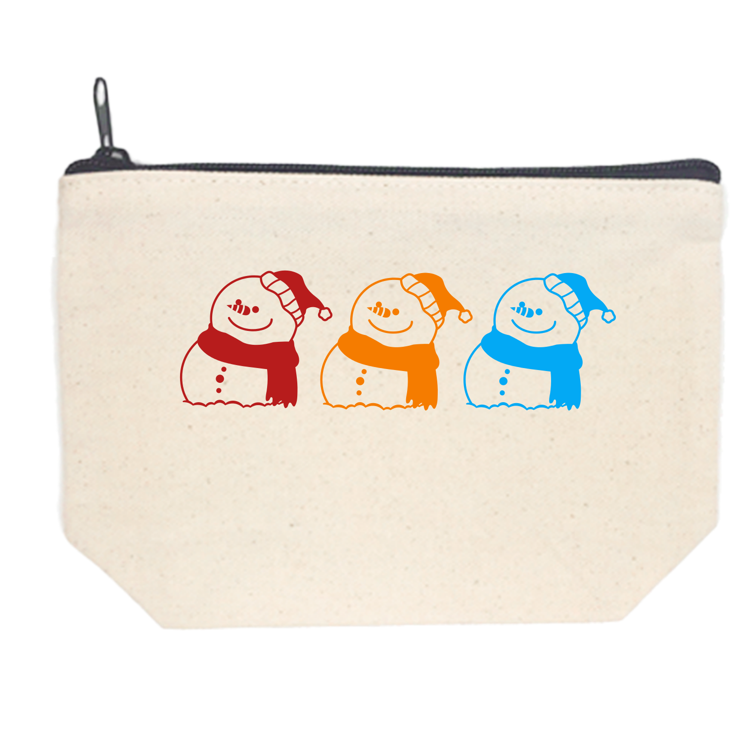 信号色の雪だるま キャンバスデイリーポーチ（S)