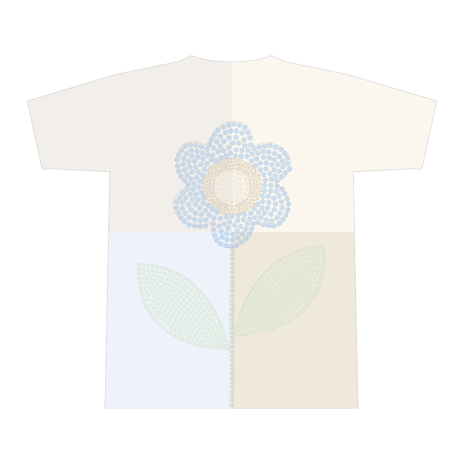雑草の花 全面インクジェットTシャツ(M)