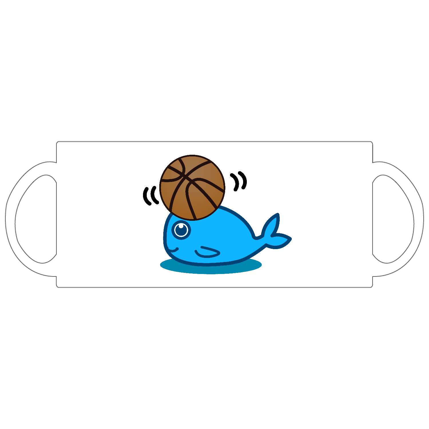 バスケくじらちゃん 定番マグカップ