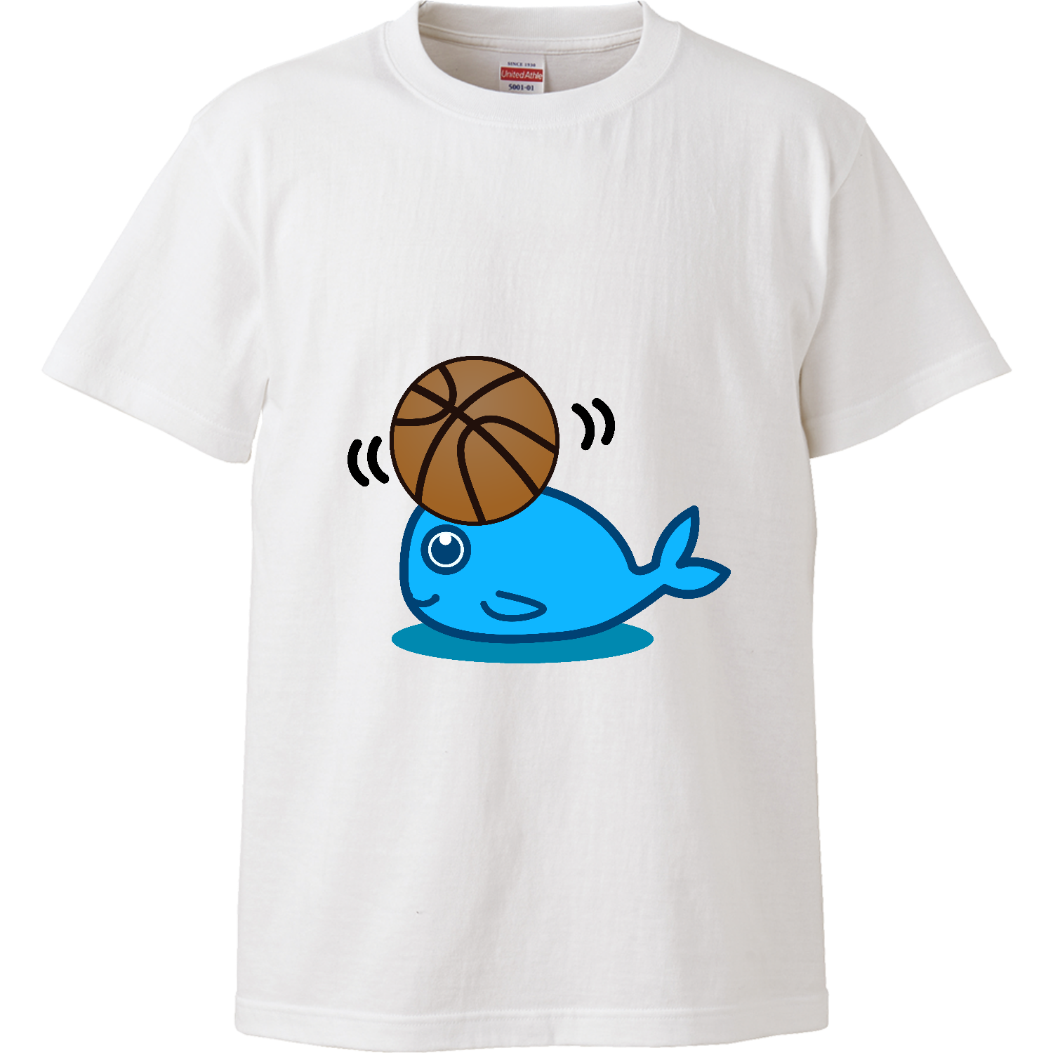 バスケくじらちゃん ハイクオリティーTシャツ