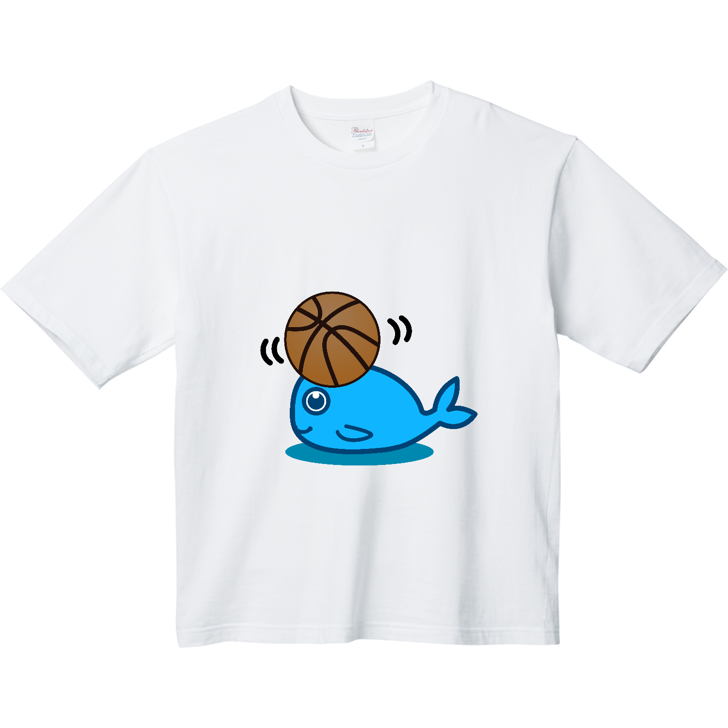 バスケくじらちゃん ヘビーウェイト ビッグシルエットTシャツ