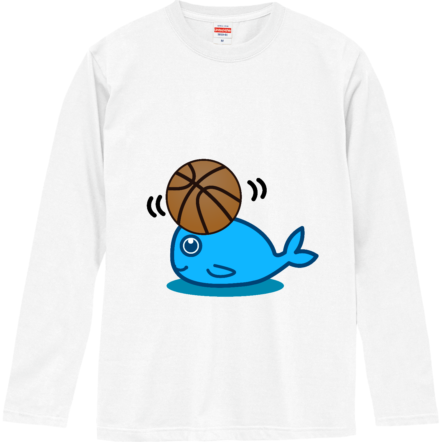 バスケくじらちゃん ロングスリーブTシャツ