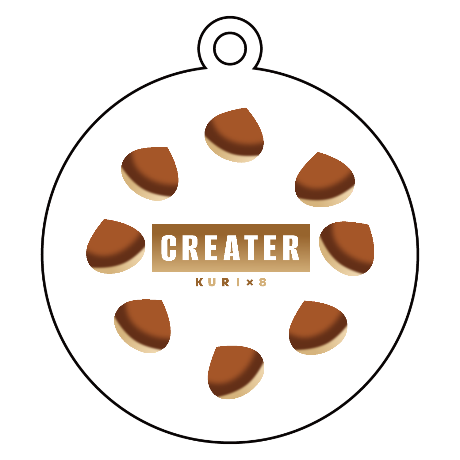 【CREATER KURI×8】キーホルダーアクリルキーホルダー　丸型 (6cm)1