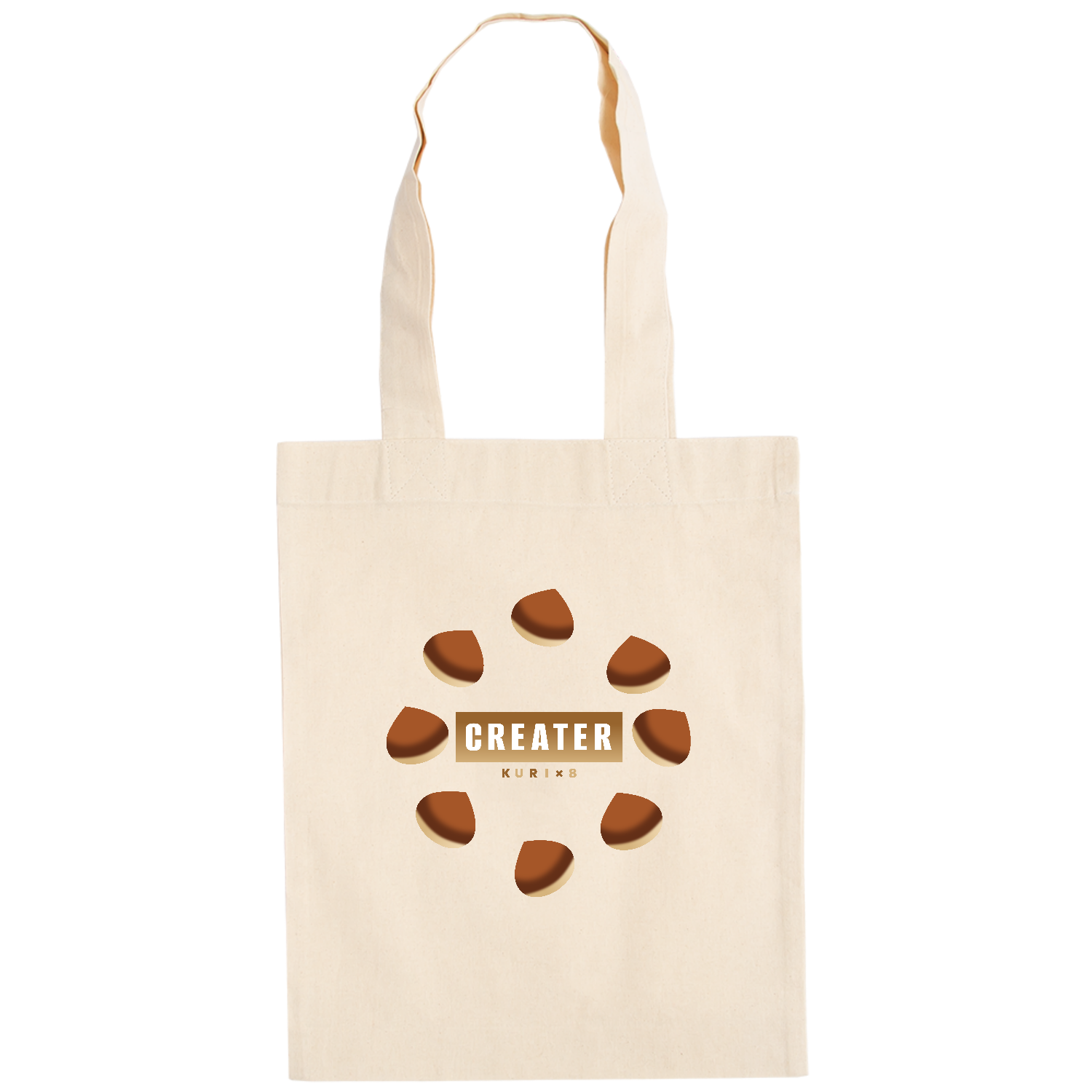 【CREATER KURI×8】トートバッグ ドイツテューテ【白プリントあり】