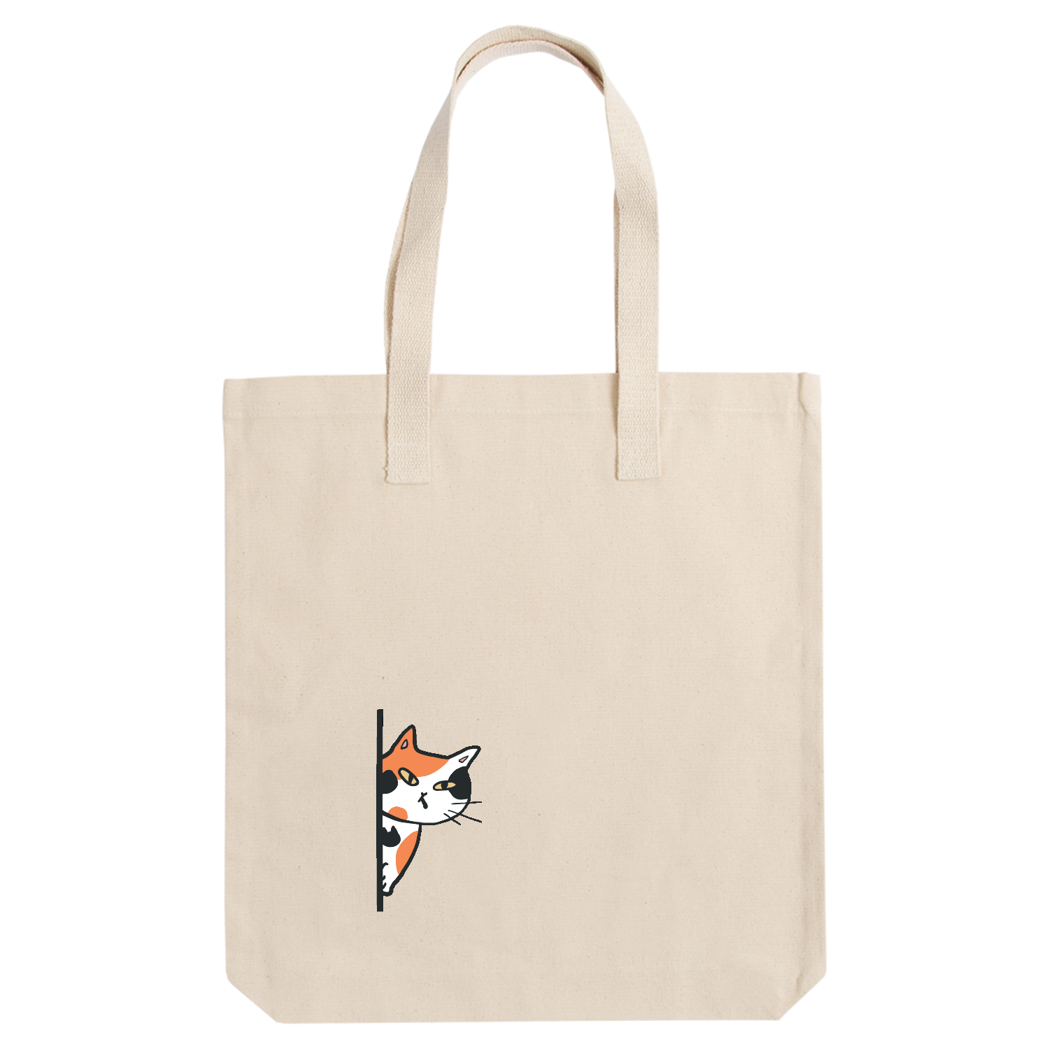 のぞき見ネコ 三毛猫 Tシャツ｜きなこもち - オリラボマーケット