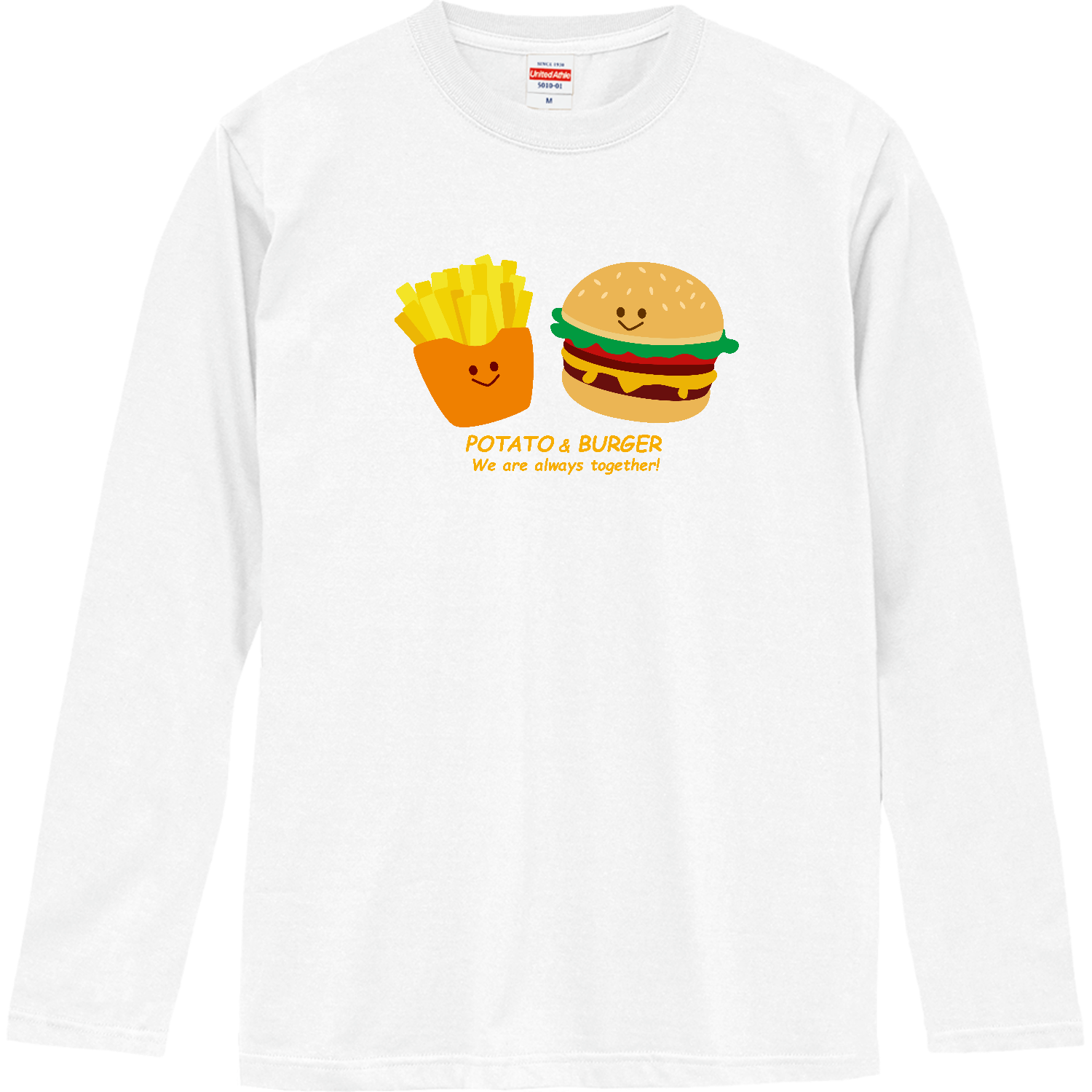 グラフィックシリーズ「ポテト＆バーガー」 ロングスリーブTシャツ