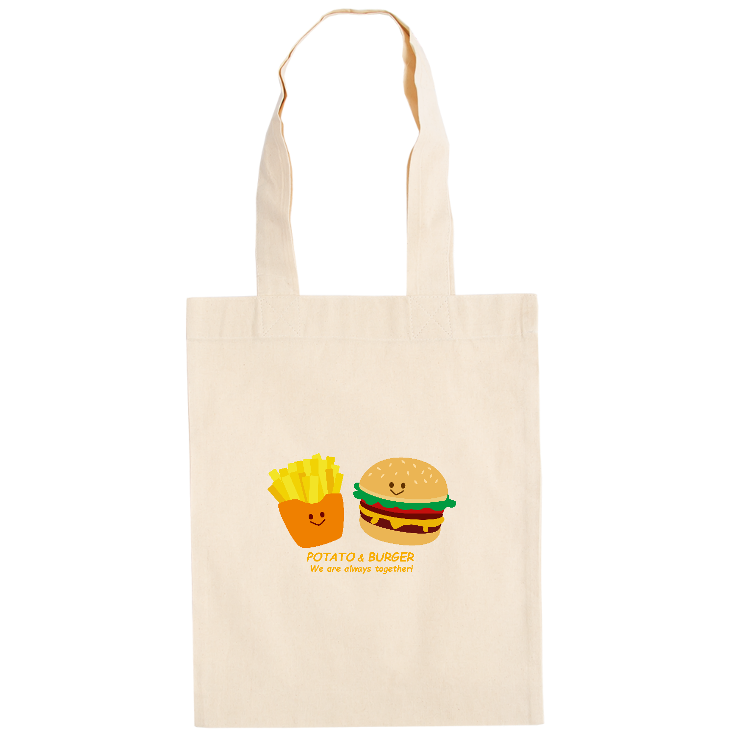 グラフィックシリーズ「ポテト＆バーガー」 ドイツテューテ【白プリントあり】