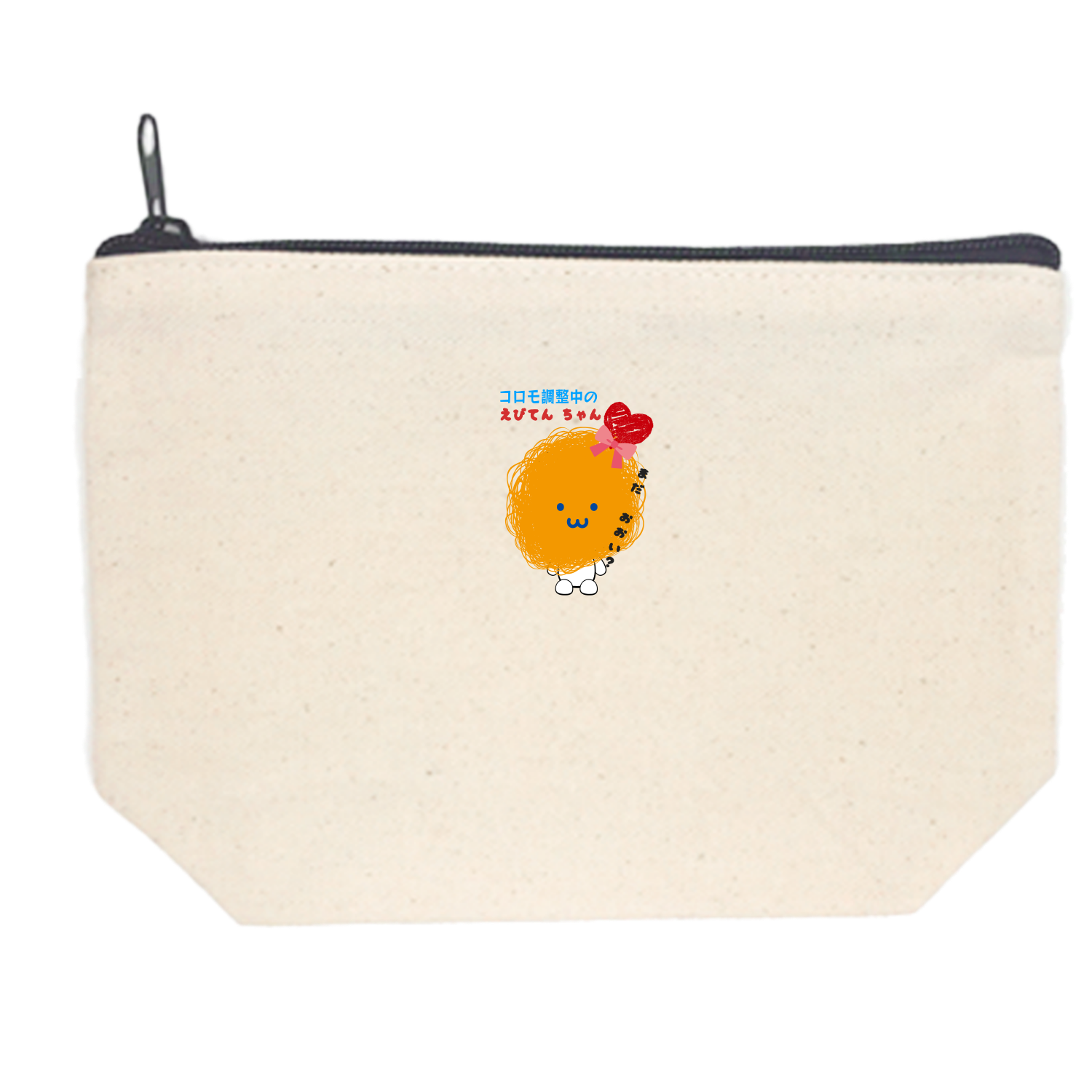 コロモ調整中のえび天ちゃん キャンバスデイリーポーチ（S)
