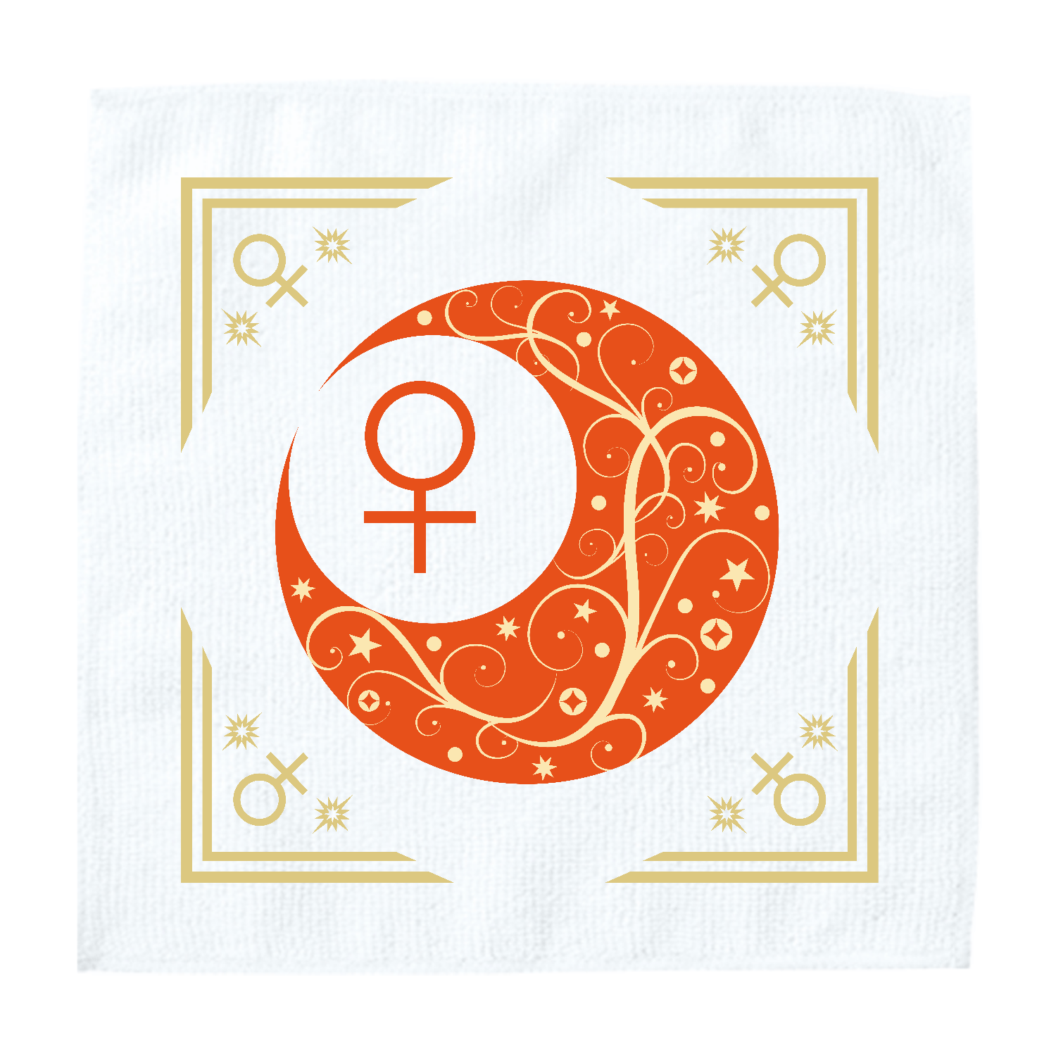 オリエンタルな月と金星と。ー金星額Ver. ／ミニタオル ソフトタッチミニタオル