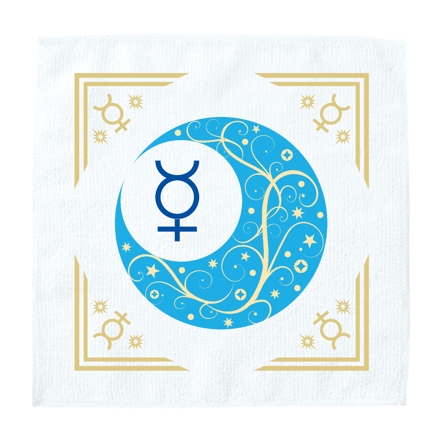 オリエンタルな月と水星と。ー水星額Ver.／ミニタオル ソフトタッチミニタオル