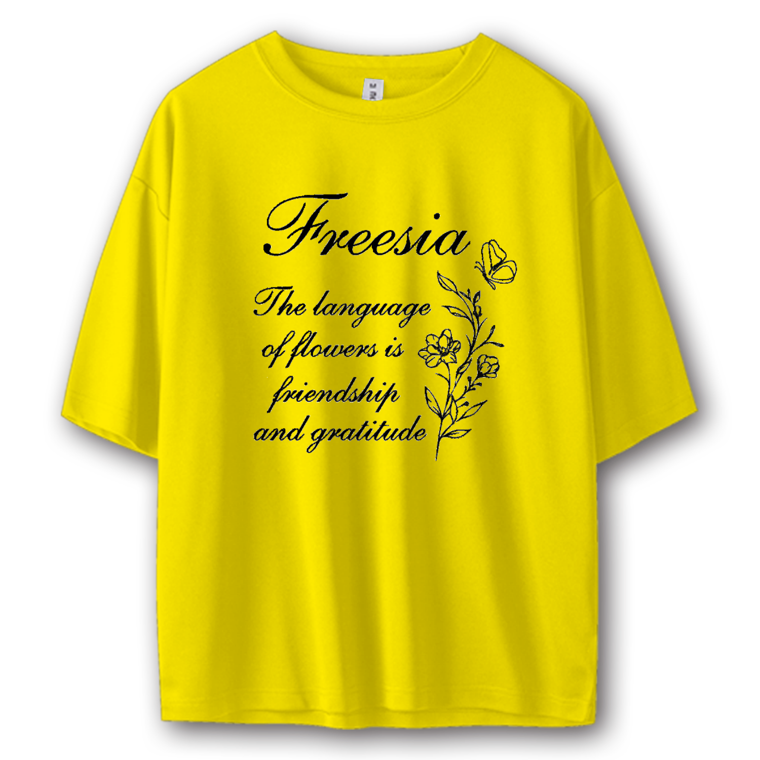 flower☆フリージアモノトーン ストリートＴシャツ