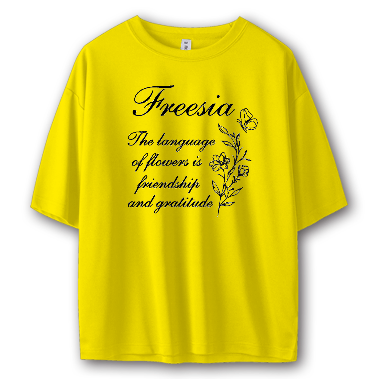 flower☆フリージアモノトーン ストリートＴシャツ キッズ