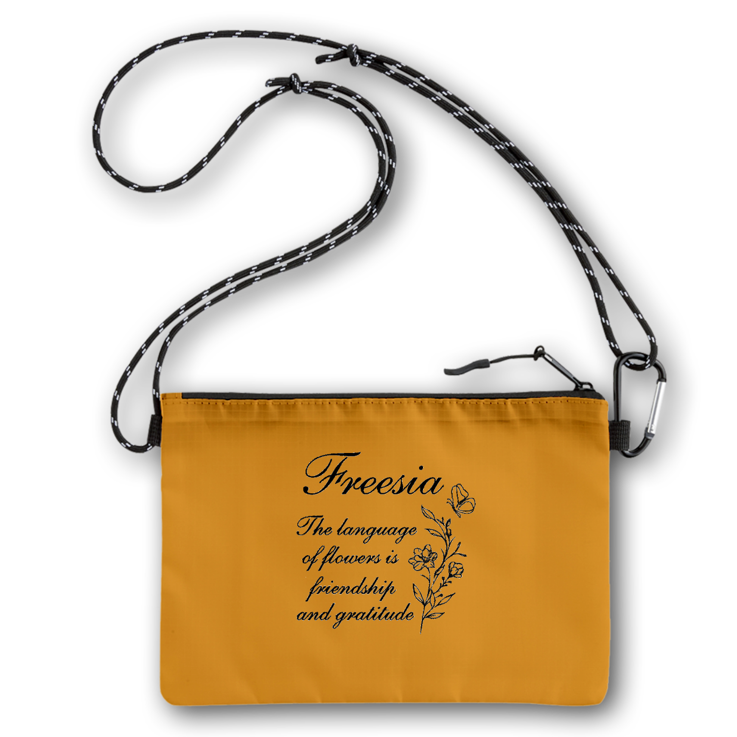 flower☆フリージアモノトーン リップミニサコッシュ