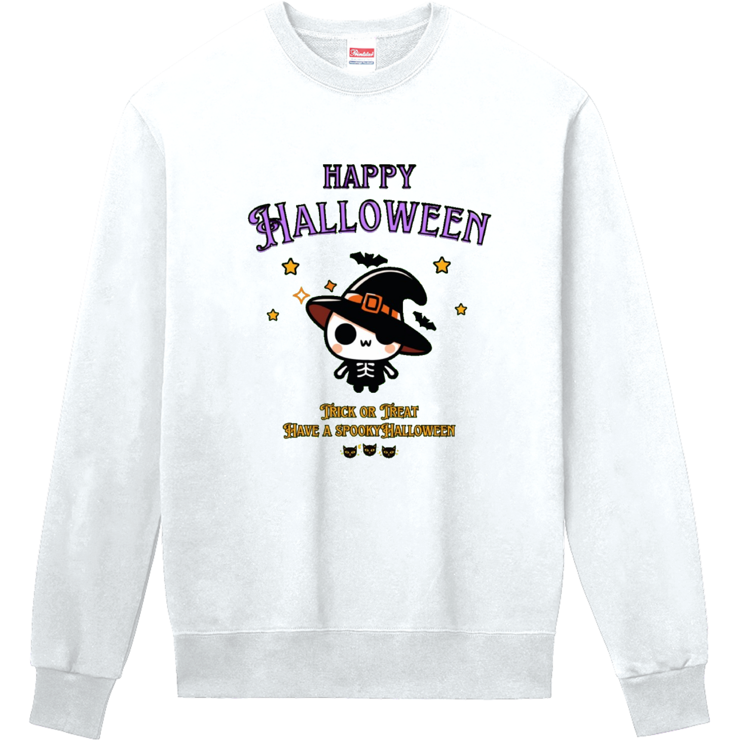 Halloween☆ニャン Purple 定番スウェット