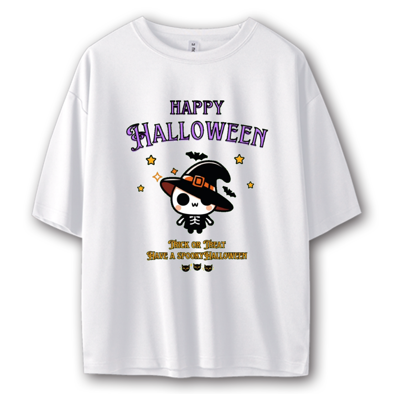 Halloween☆ニャン Purple ストリートＴシャツ