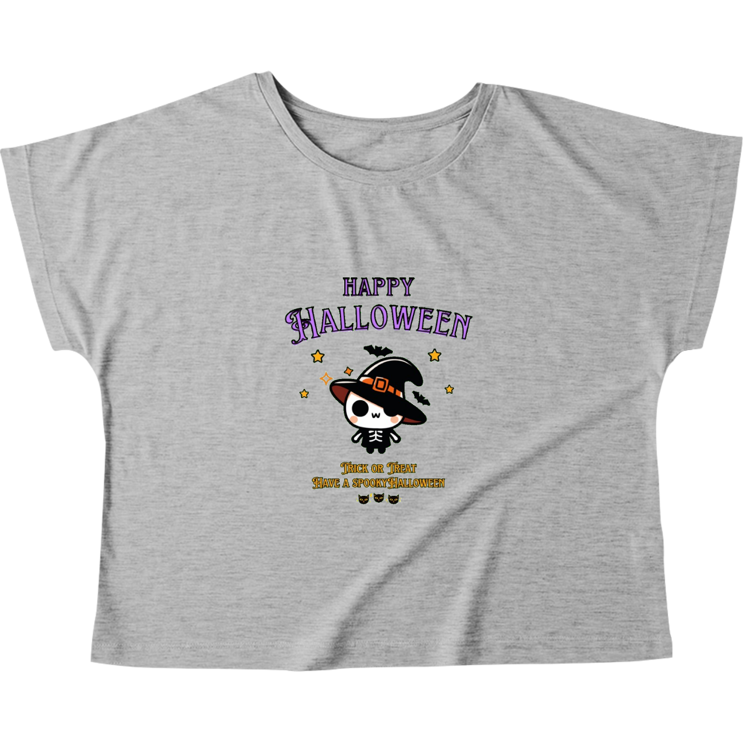 Halloween☆ニャン Purple ウィメンズ ドルマン Tシャツ