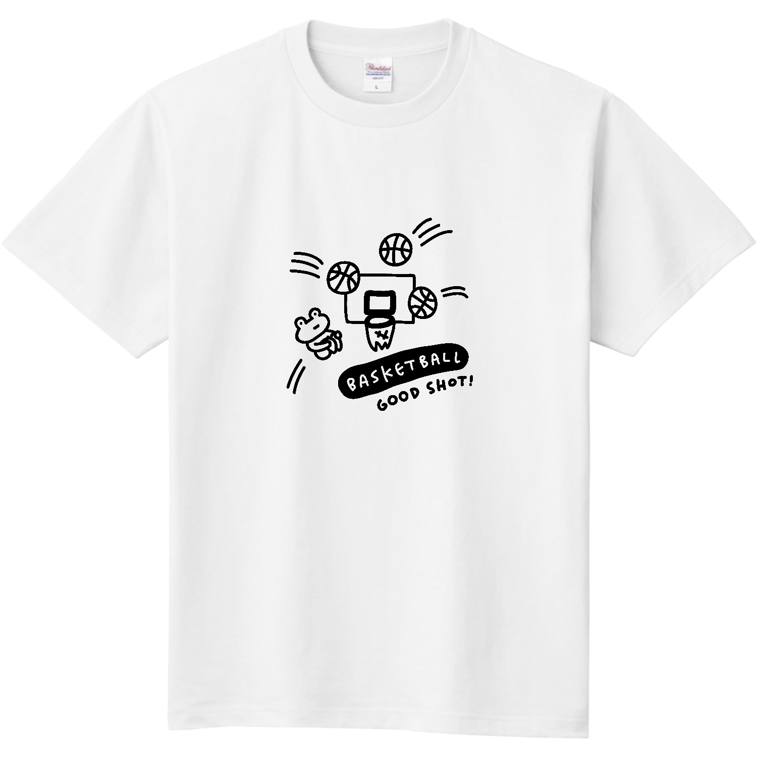バスケットボール　カエルのgood shot! 定番Ｔシャツ