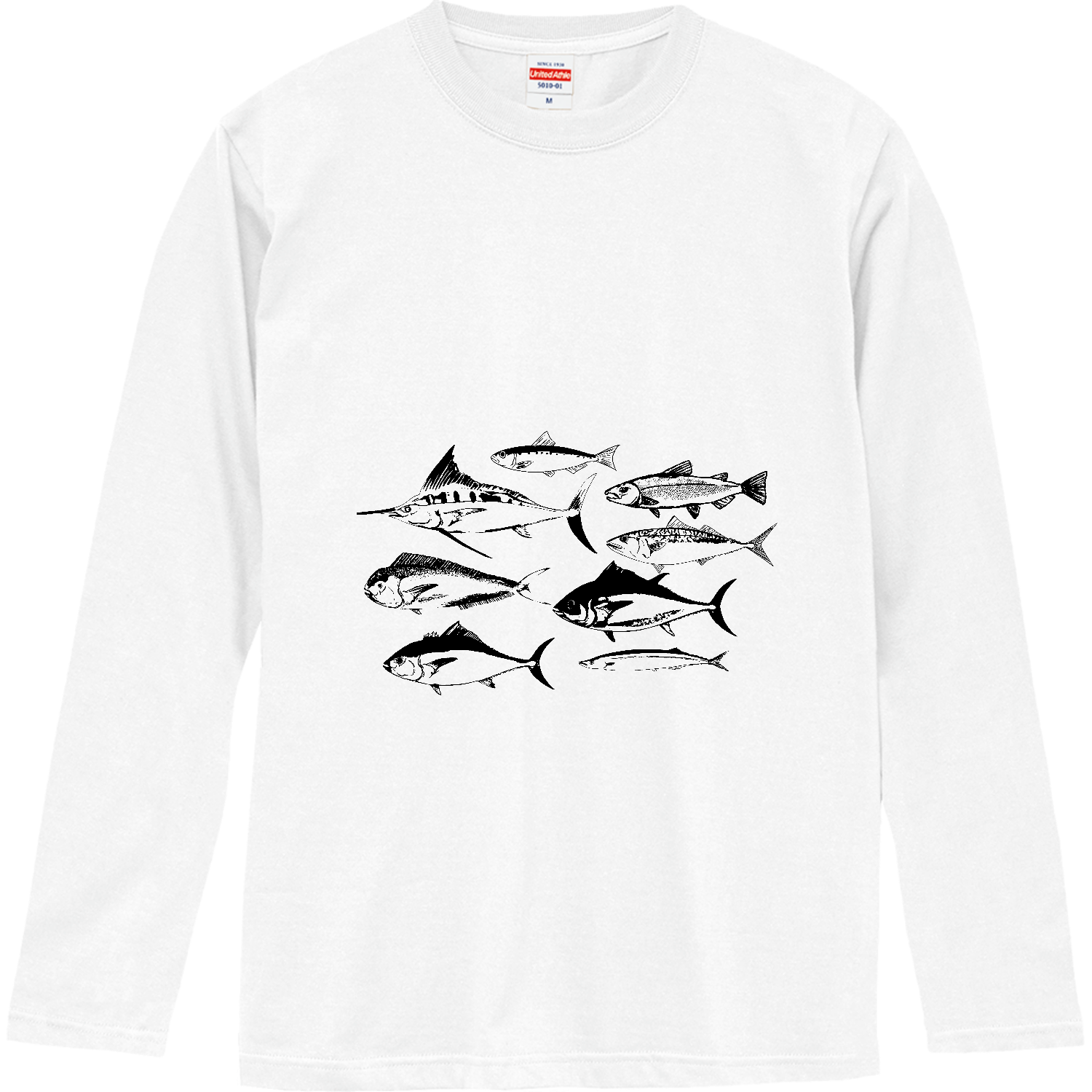 ザ・回遊魚ロングスリーブTシャツの商品購入ページ｜クリエイターの