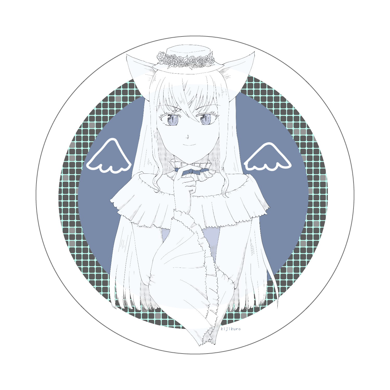 ねこ貴婦人 クリアバッジ