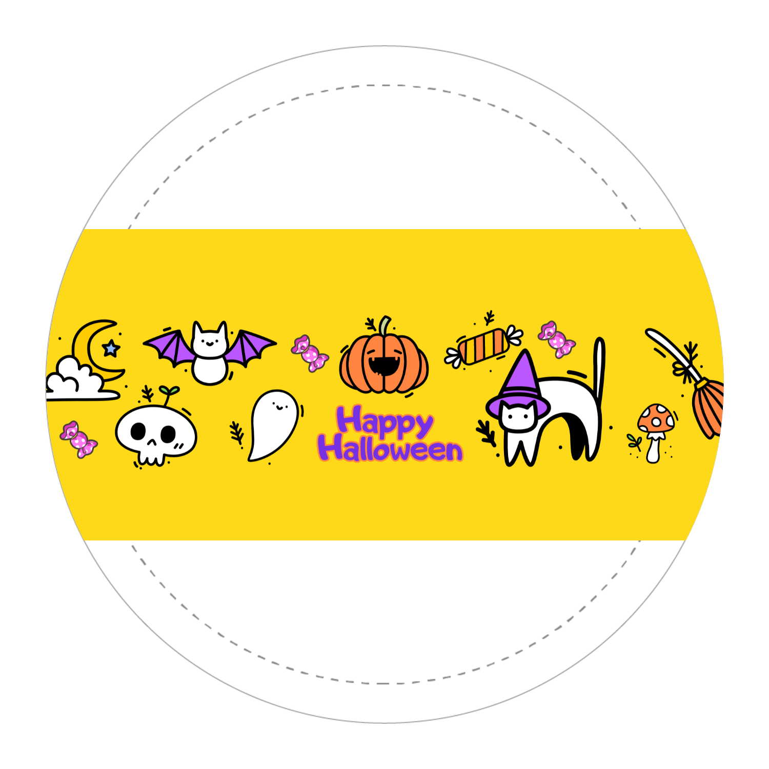 ハロウィン☆イエロー20mmマスキングテープ2