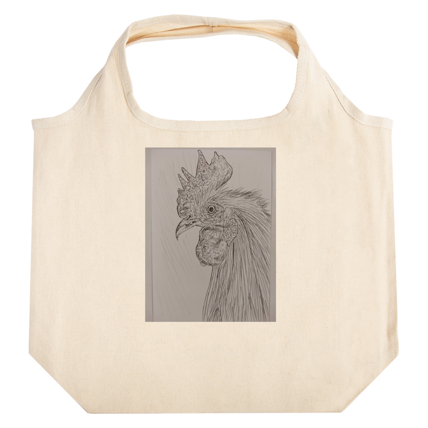 ニワトリ たためるマルシェ【白プリントあり】