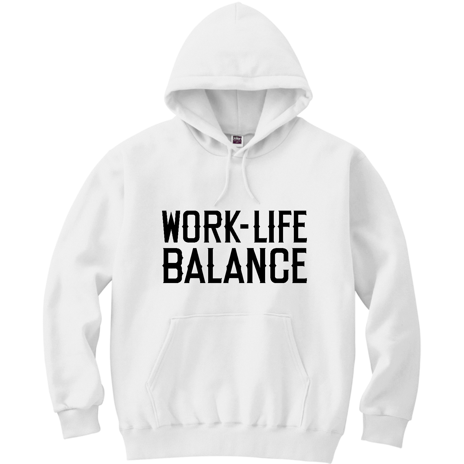 ワークライフバランス 軽量プルパーカー (長袖プリント)