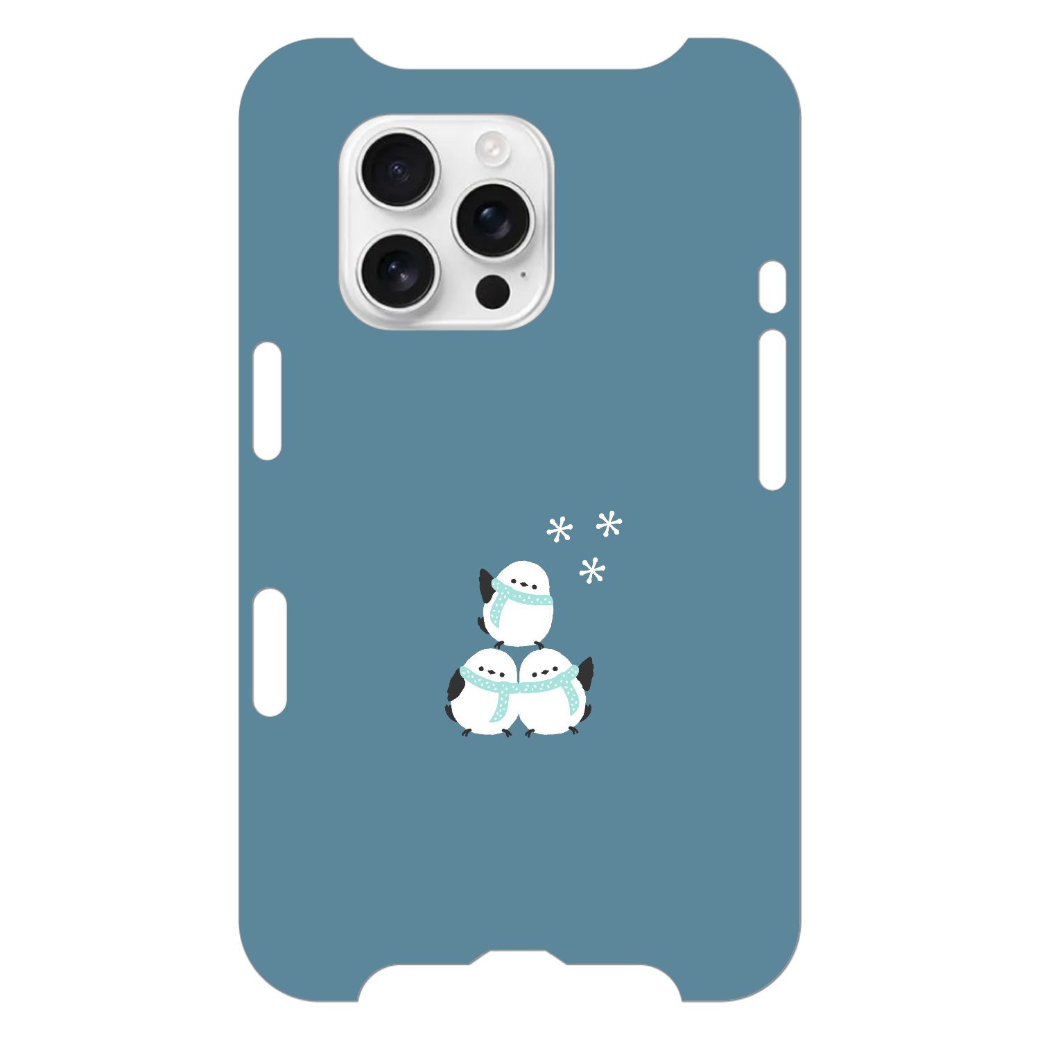 シマエナガくん 冬 フラット（マフラーver） iPhone16 Pro